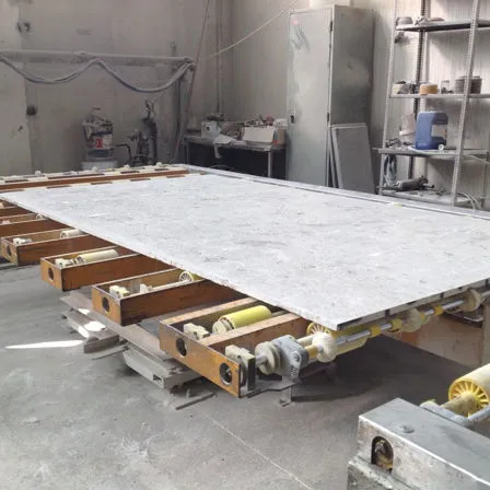 Linea resinatura lucidatura lastre marmo Breton