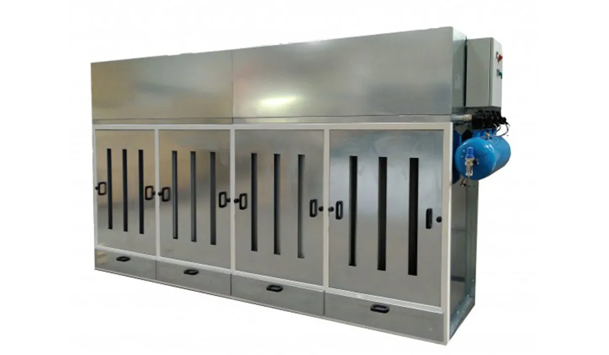 Suction cabin with dry 