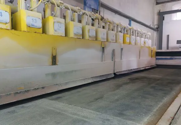 Automatic line polishing marble slabs Effemeccanica 